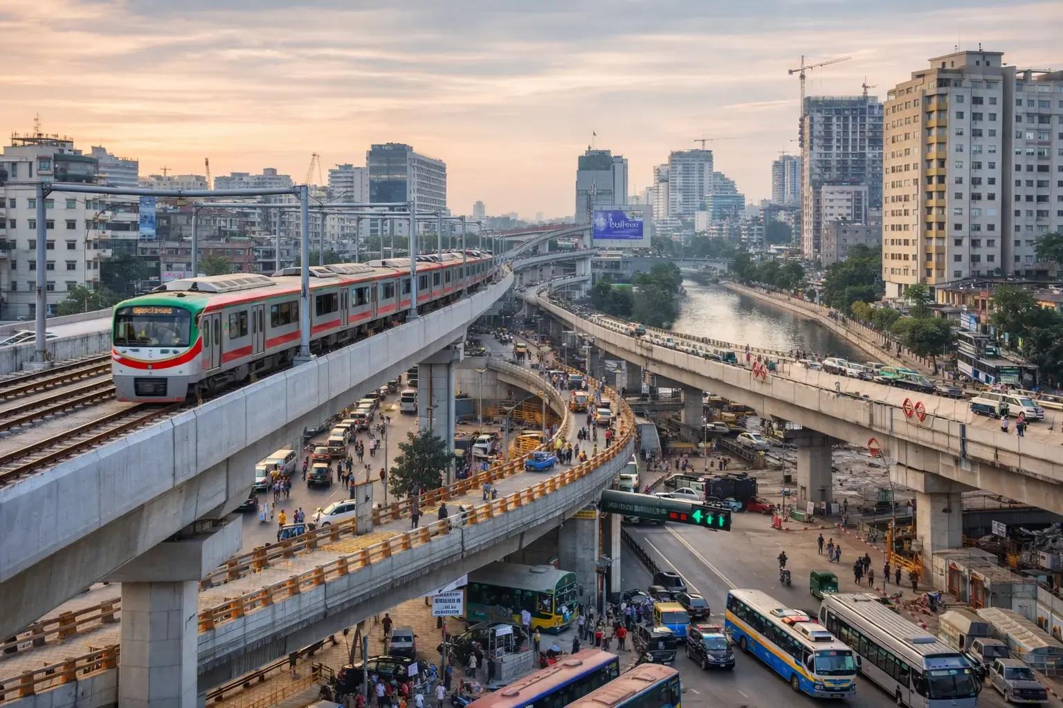 শিরোনাম: ঢাকায় উন্নয়ন প্রকল্পে গতি, নতুন অবকাঠামো উদ্বোধনের প্রস্তুতি